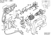 Bosch 0 601 136 103 Gbm 1 Drill 230 V / Eu Spare Parts